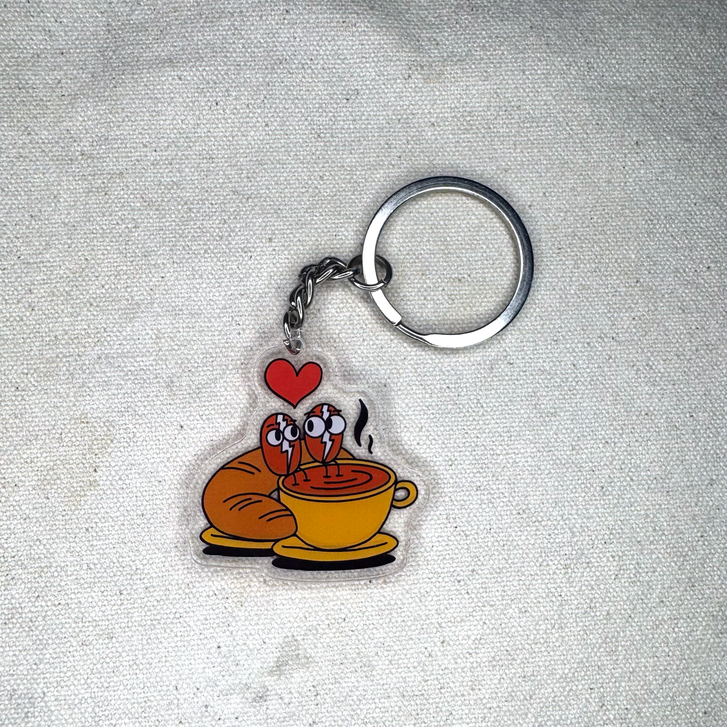 Croissant Love Keychain