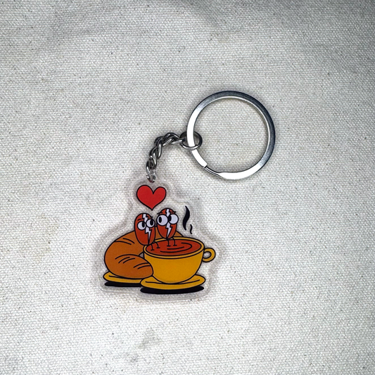 Croissant Love Keychain